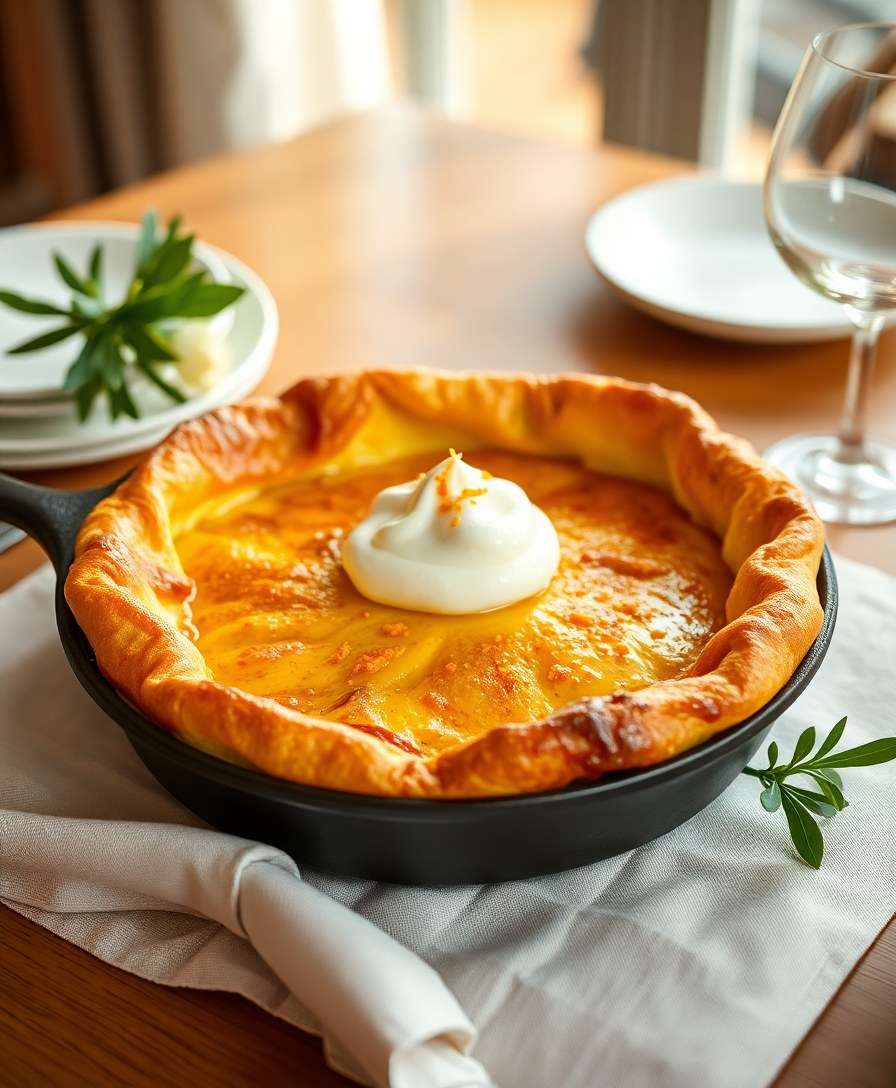 Fluffy Dutch Baby with Orange Cream