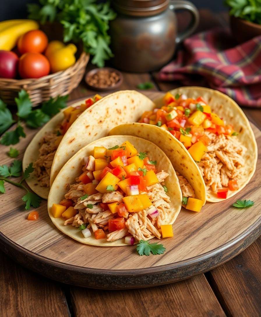 Spicy Mango Salsa Fish Tacos