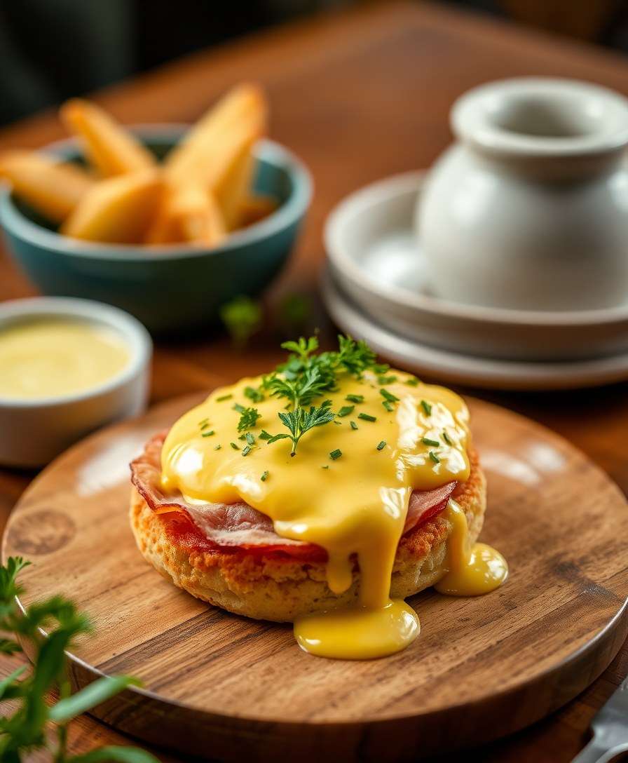 Gourmet Baked Eggs with Ham & Hollandaise