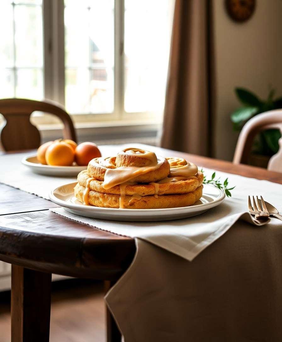 Gourmet Apple Cinnamon Rolls with Maple Glaze