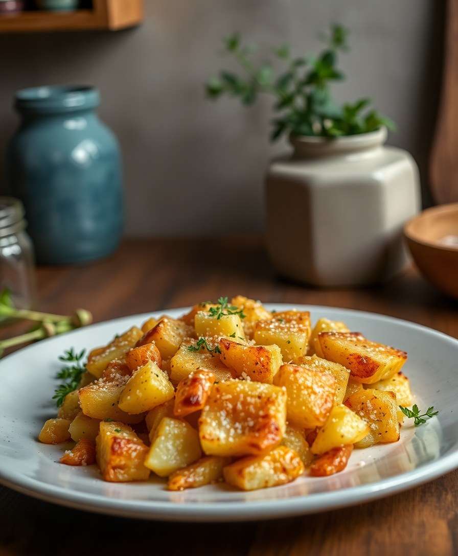 Crispy Parmesan-Herb Smashed Potatoes