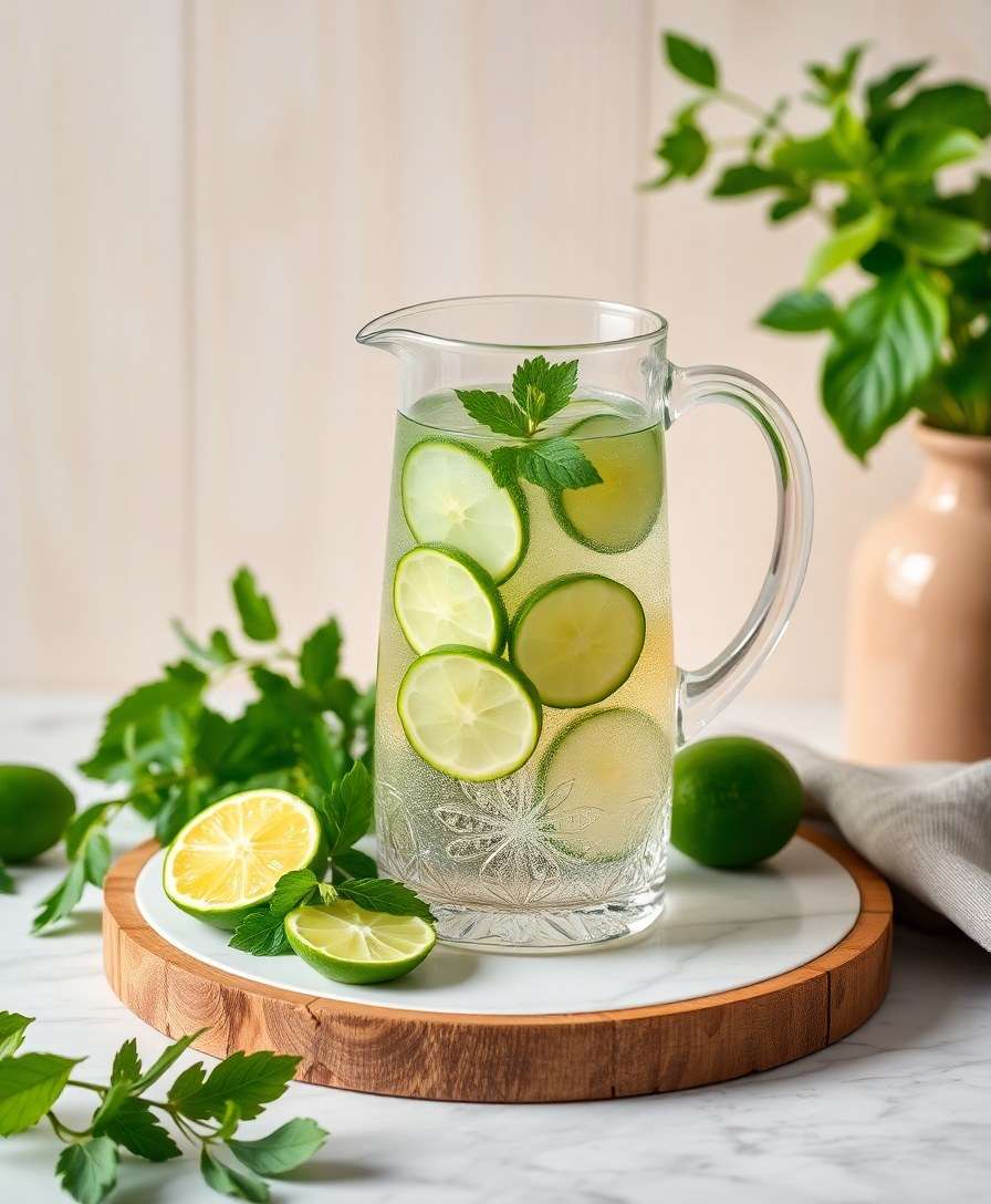 Refreshing Cucumber-Lime Electrolyte Drink