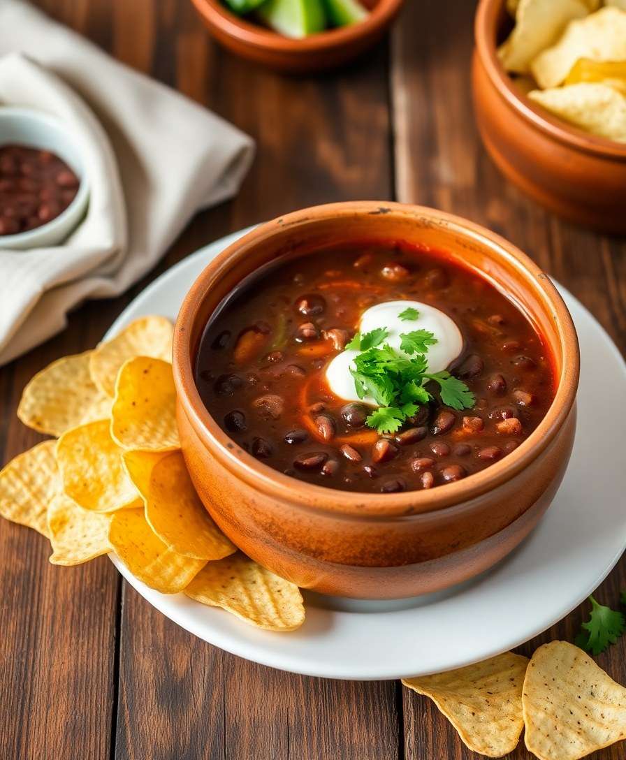 Fiery Fiesta Black Bean Soup