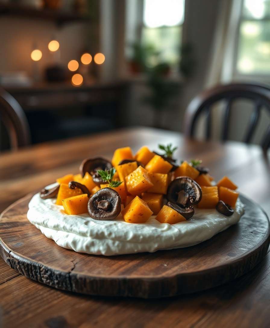 Roasted Pumpkin with Creamy Philadelphia & Forest Mushrooms