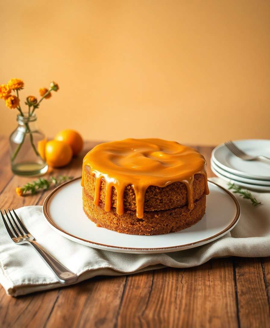 Decadent Carrot Cake with Orange Glaze