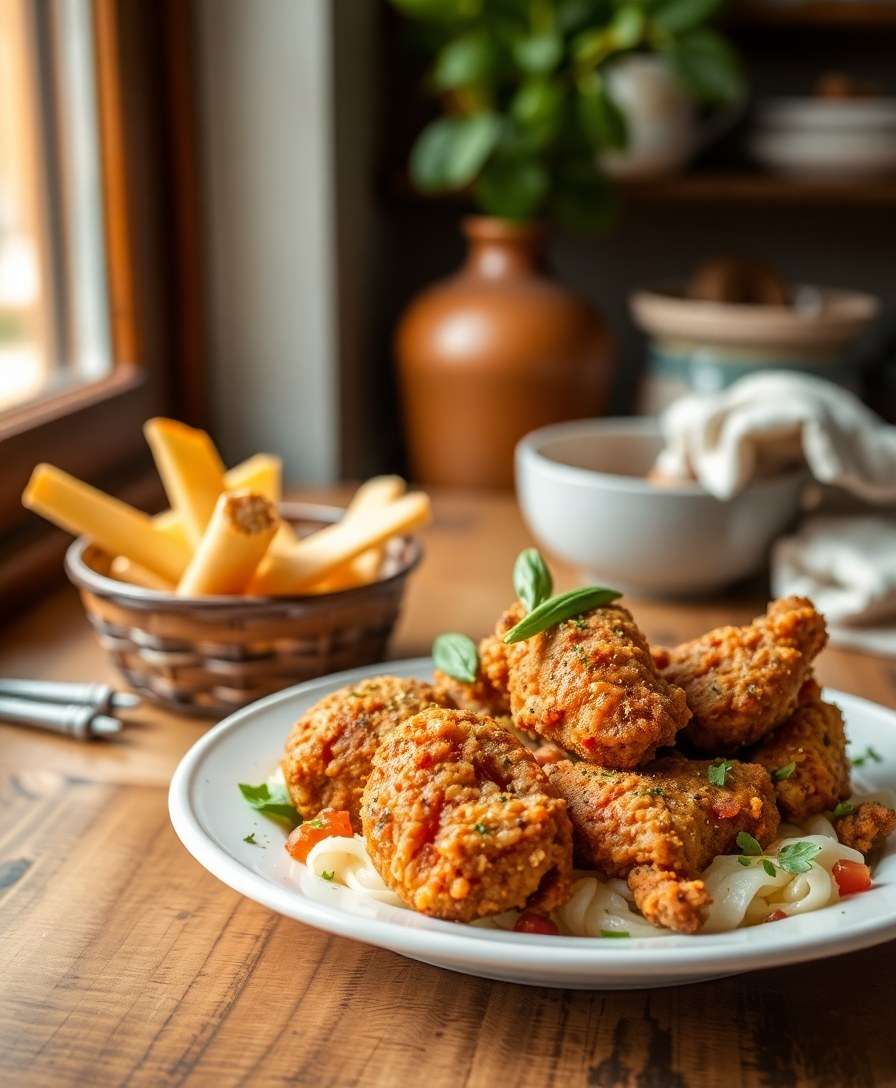 Crispy Sage-Infused Fried Chicken