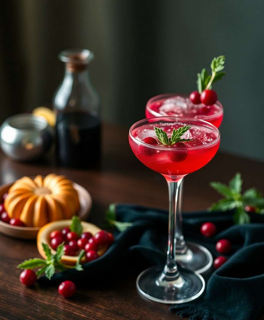 Festive Fresh Cranberry Cosmo