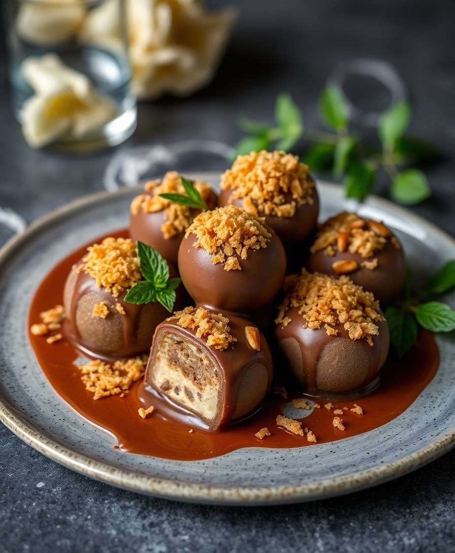 Decadent Bailey's Truffles with Crispy Crunch