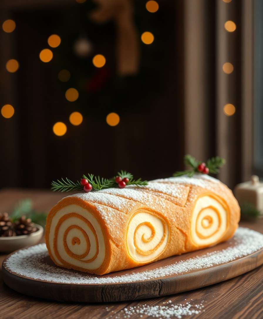 Delicate Christmas Log – A Festive Delight