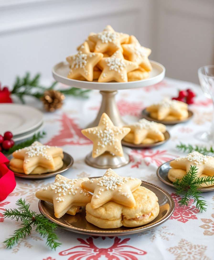 Sparkling Holiday Star Biscuits