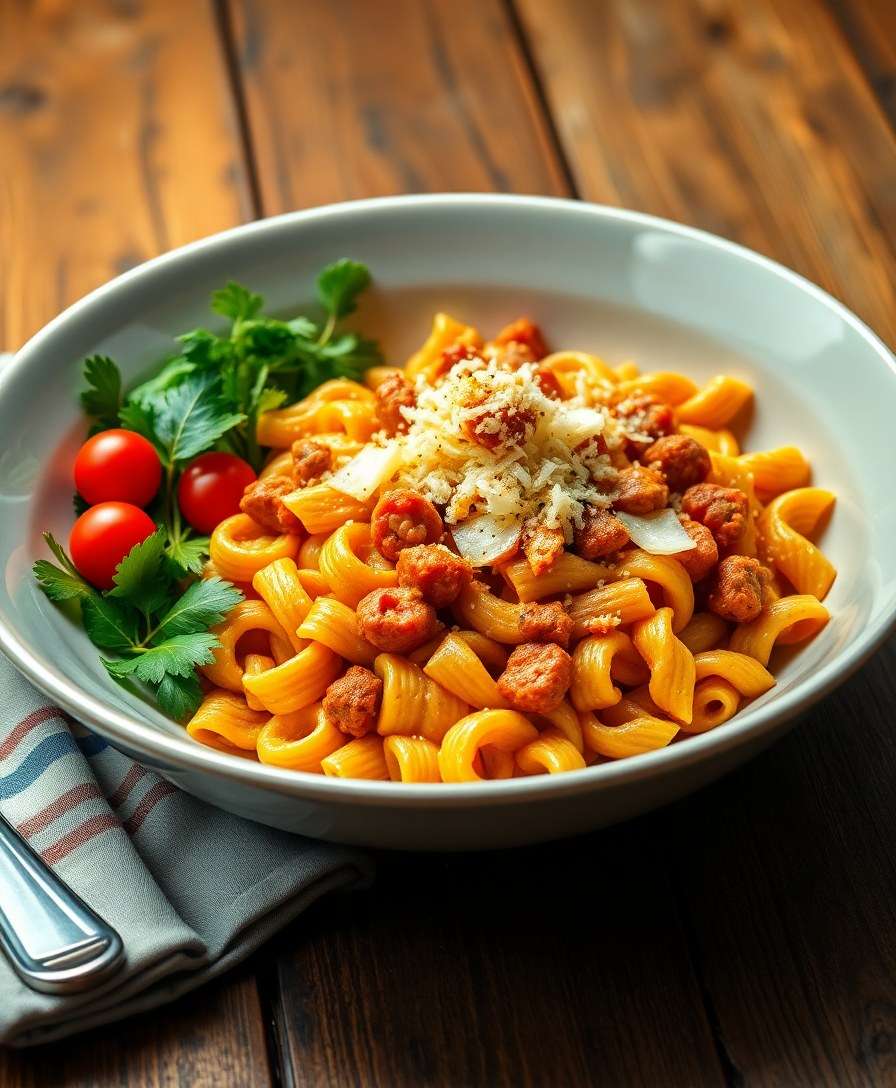 Creamy Pumpkin & Sausage Pasta