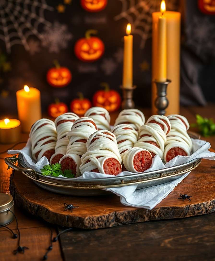 Spooky Sausage Mummies for Halloween