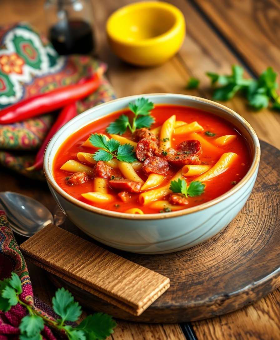 Spicy Chorizo Fideo Soup