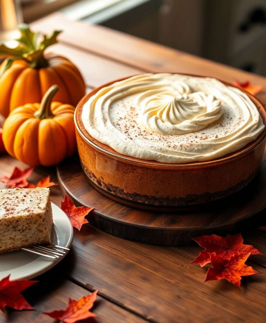 Decadent No-Bake Pumpkin Cheesecake