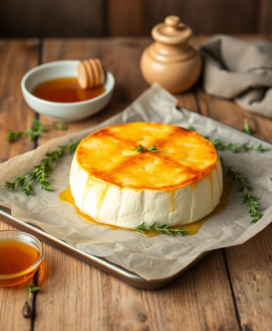 Crispy Baked Camembert with Honey-Thyme Glaze