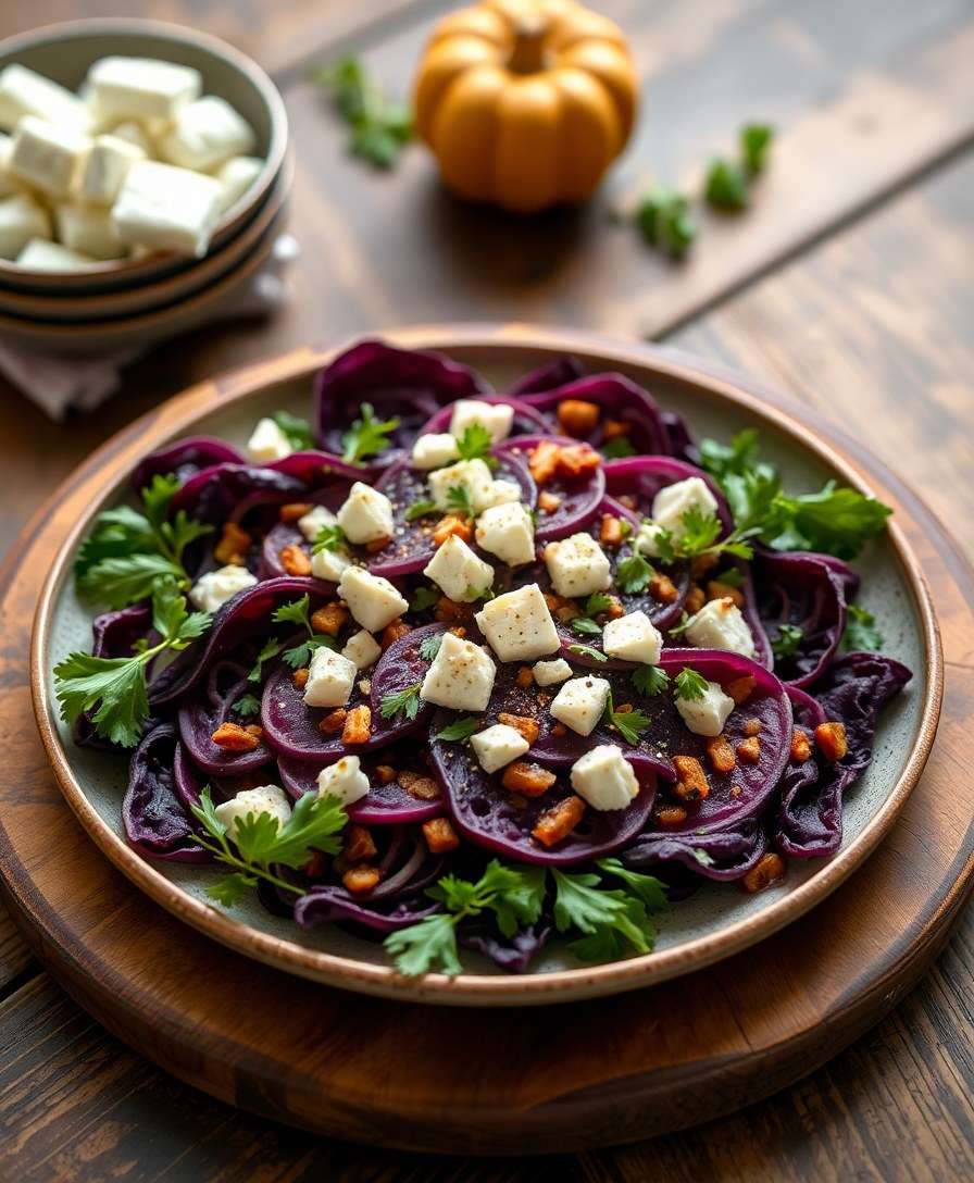 Savory Purple Cabbage Erbazzone with Feta