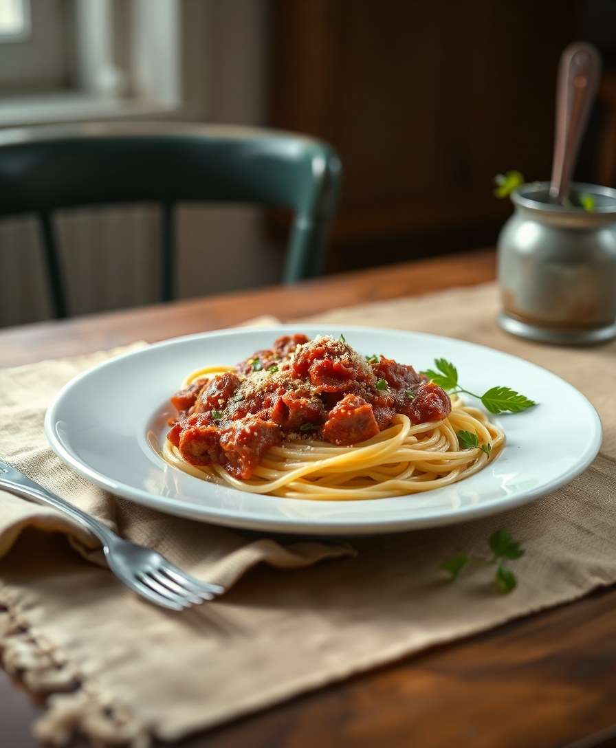 Hearty Beef Bolognese with Spaghetti