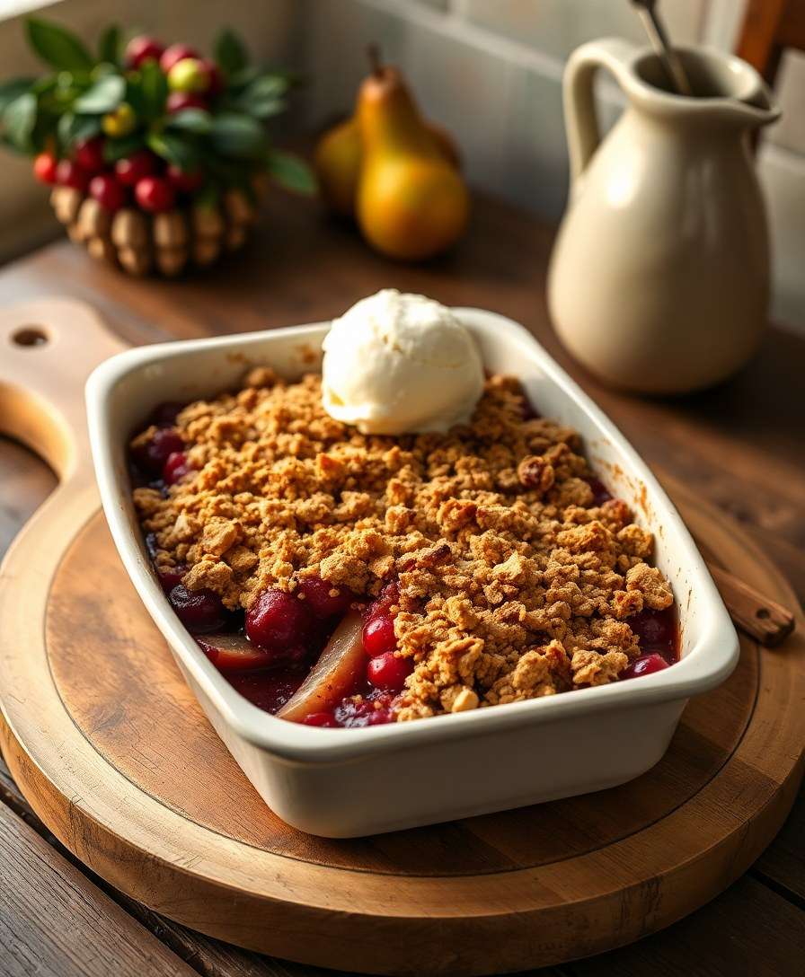 Gourmet Cranberry-Pear Crisp