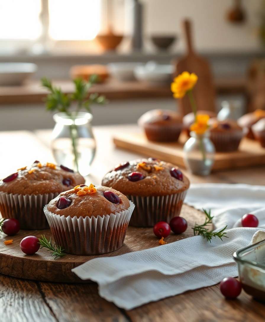 Sparkling Cranberry Orange Muffins