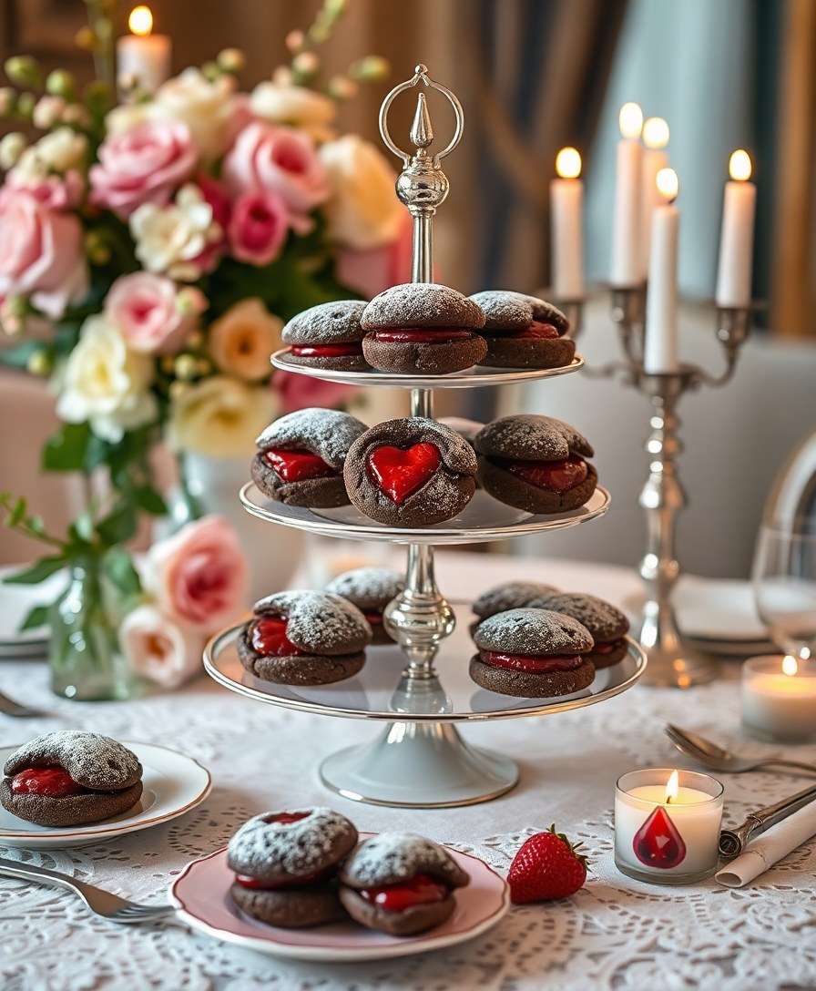 Decadent Chocolate Linzer Cookies for Valentine's Day