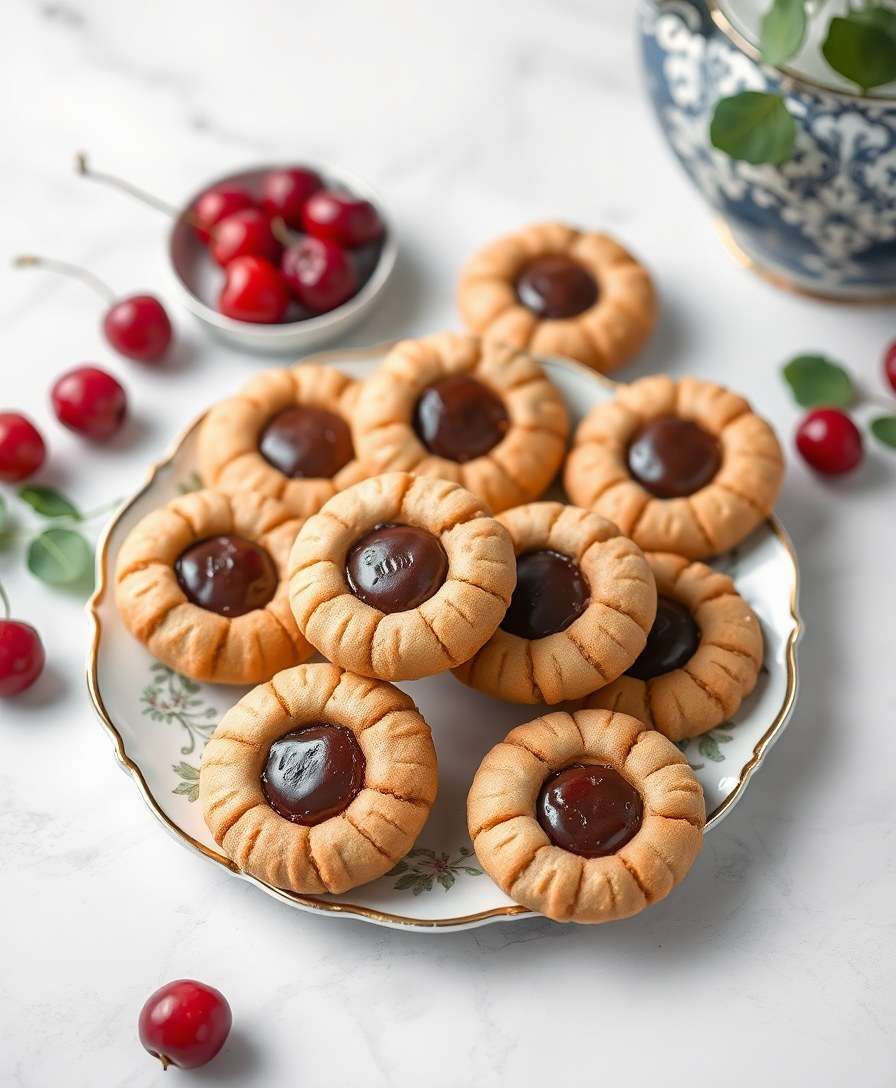 Elegant Linzer Cookies with Cherry-Chocolate Filling