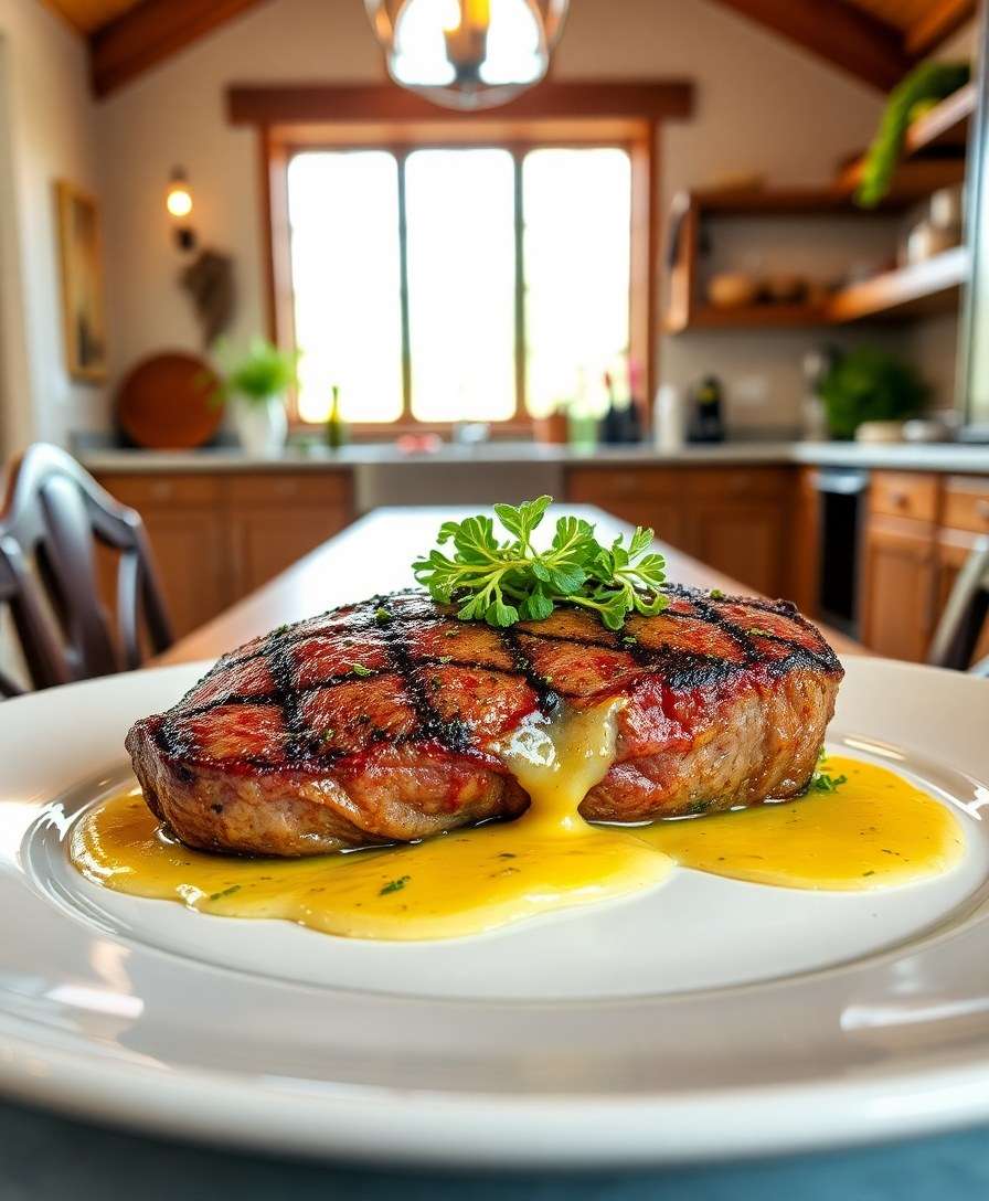 Decadent Reverse-Seared Ribeye with Garlic Herb Butter