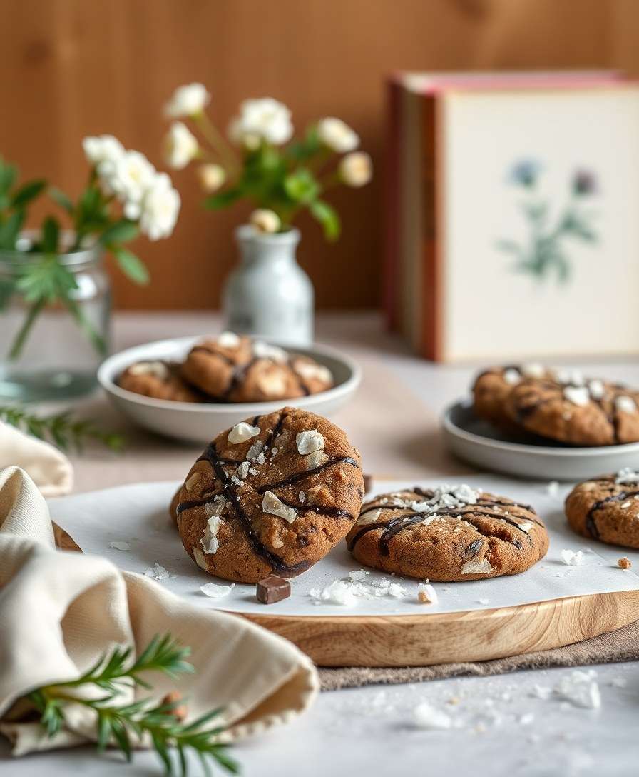 Decadent Coconut Chocolate Cookies