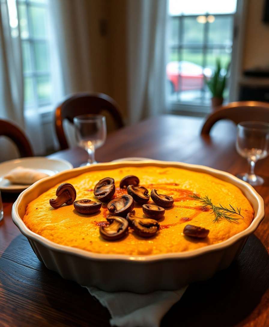 Gourmet Baked Polenta with Roasted Mushrooms