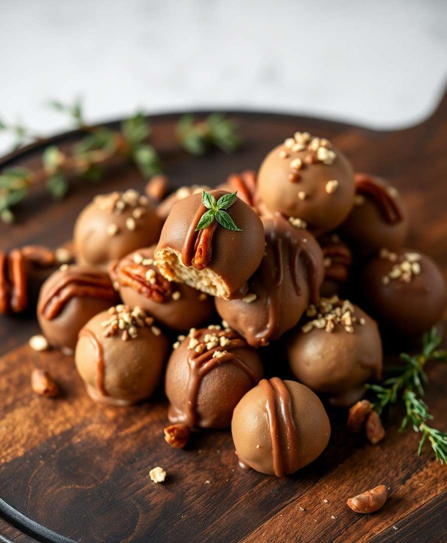 Decadent Bourbon Pecan Pie Truffles