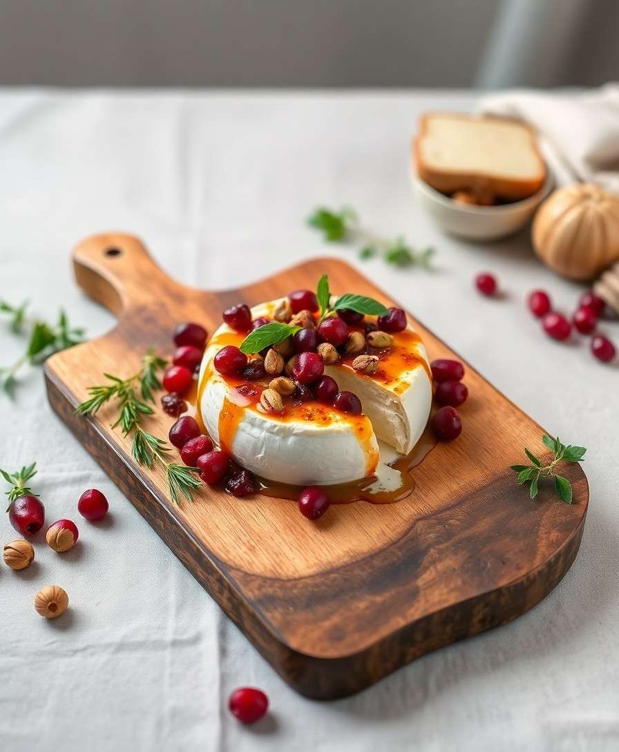 Decadent Baked Brie with Cranberry-Pistachio Delight