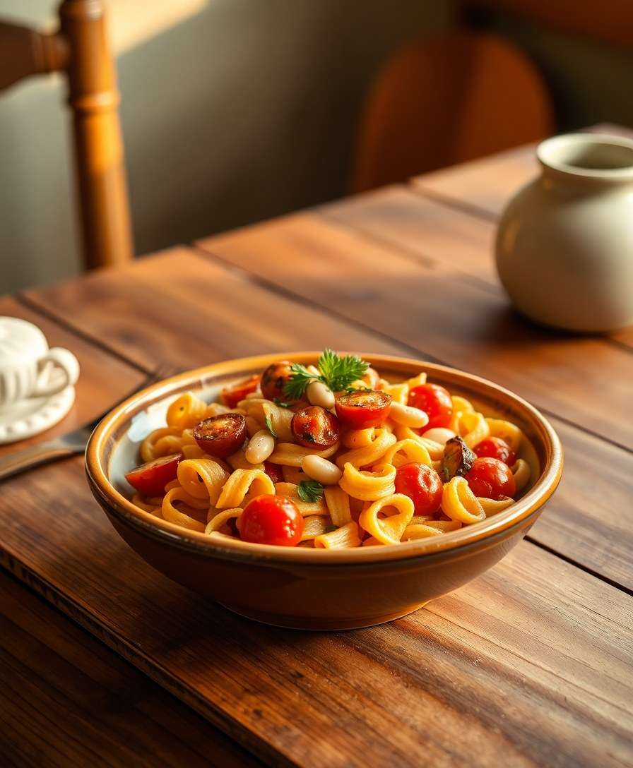 Roasted White Bean & Tomato Pasta: A Flavorful Feast