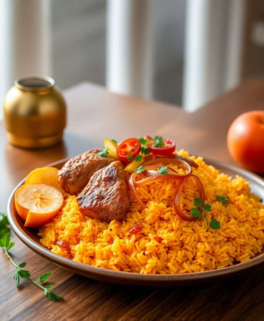 Norinj Palau: Saffron-Scented Orange Rice