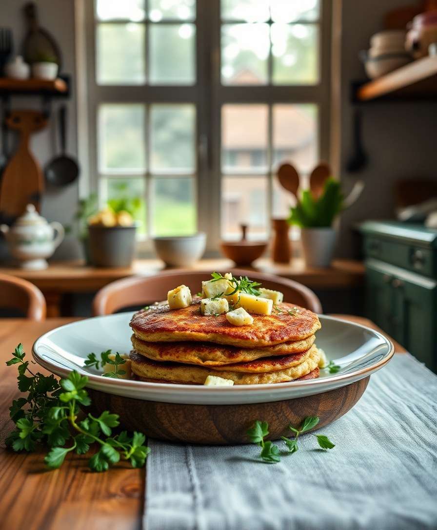 Savory Buckwheat Cakes with Zucchini and Cheese