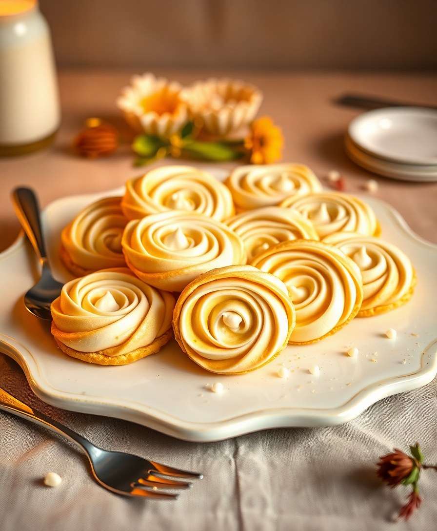 Elegant Saffron & White Chocolate Swirls