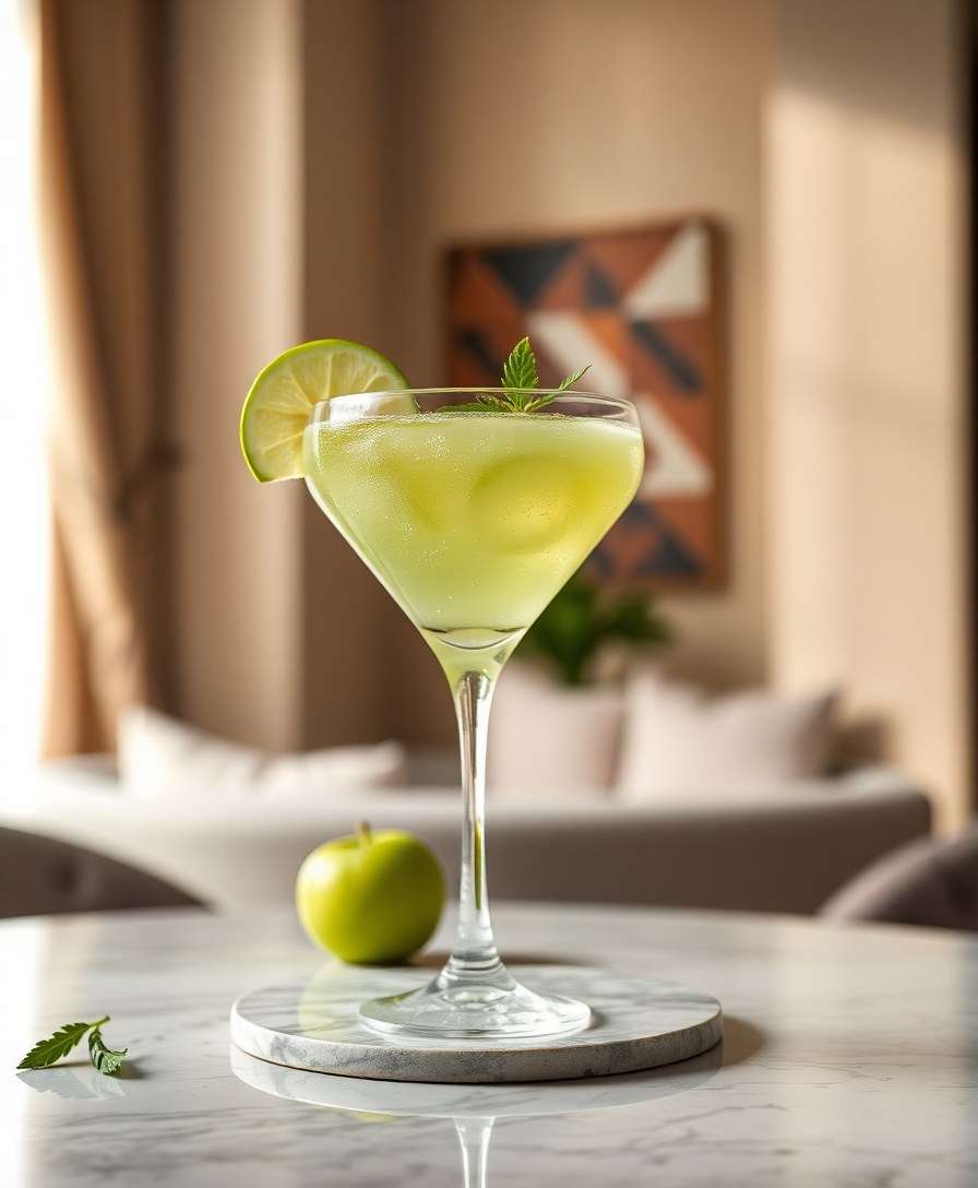 Sparkling Green Apple Martini