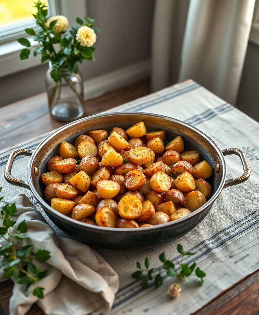 Golden Roasted Potatoes with Lemon & Garlic