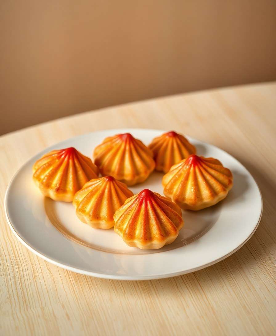 Opulent Saffron Madeleines with Edible Gold