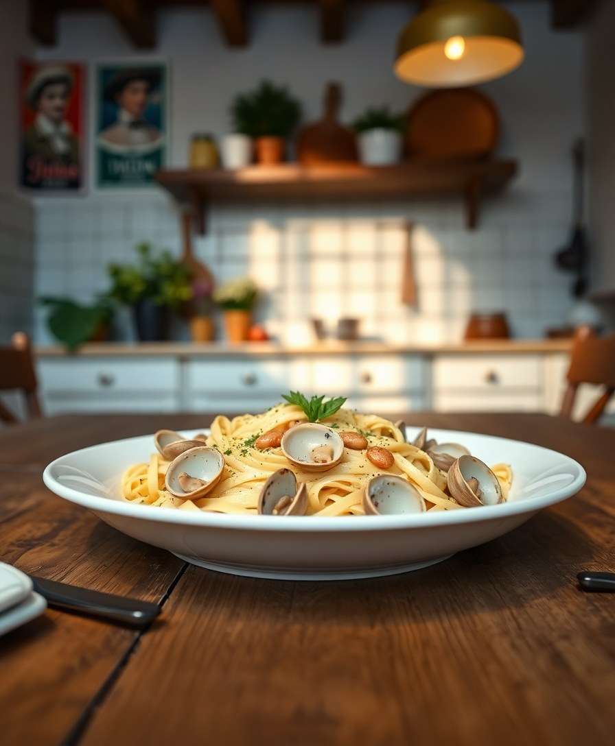 Creamy Pasta with Clams and Cannellini Beans