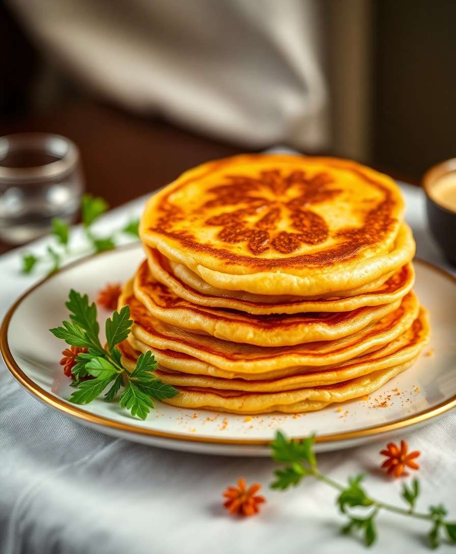 Golden Saffron Pancakes