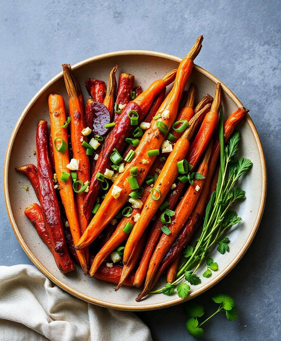 Savory Miso-Glazed Carrots with Scallion Gremolata