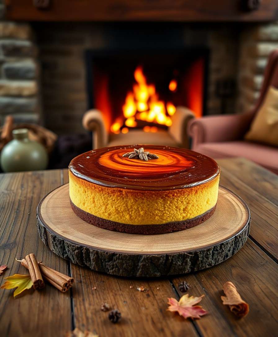 Decadent Pumpkin Basque Cheesecake