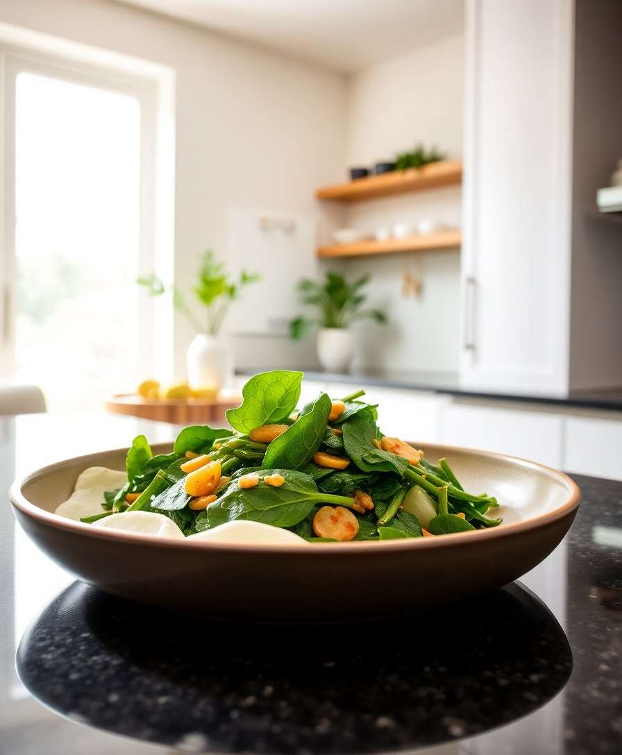 Speedy Garlic Stir-Fried Spinach