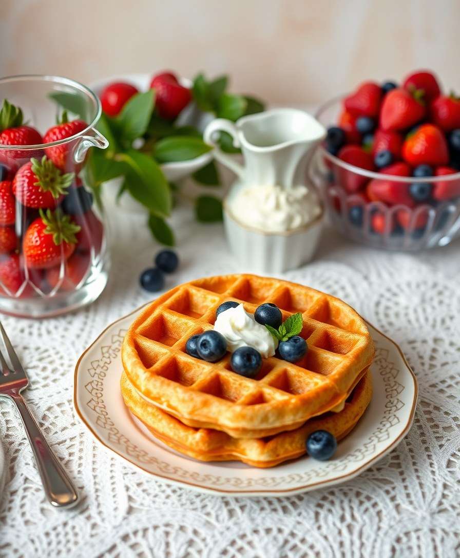 Fluffy Homemade Waffles