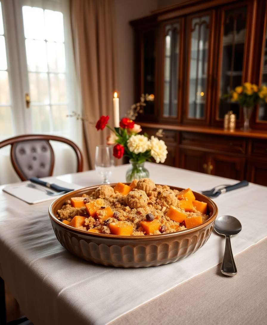 Decadent Butternut Squash & Chestnut Crumble