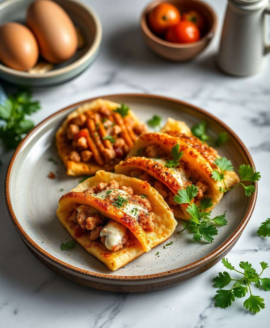 Crispy Tuna & Egg Brick Pockets