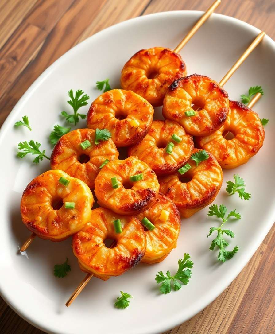 Crispy Air Fryer Shrimp Skewers