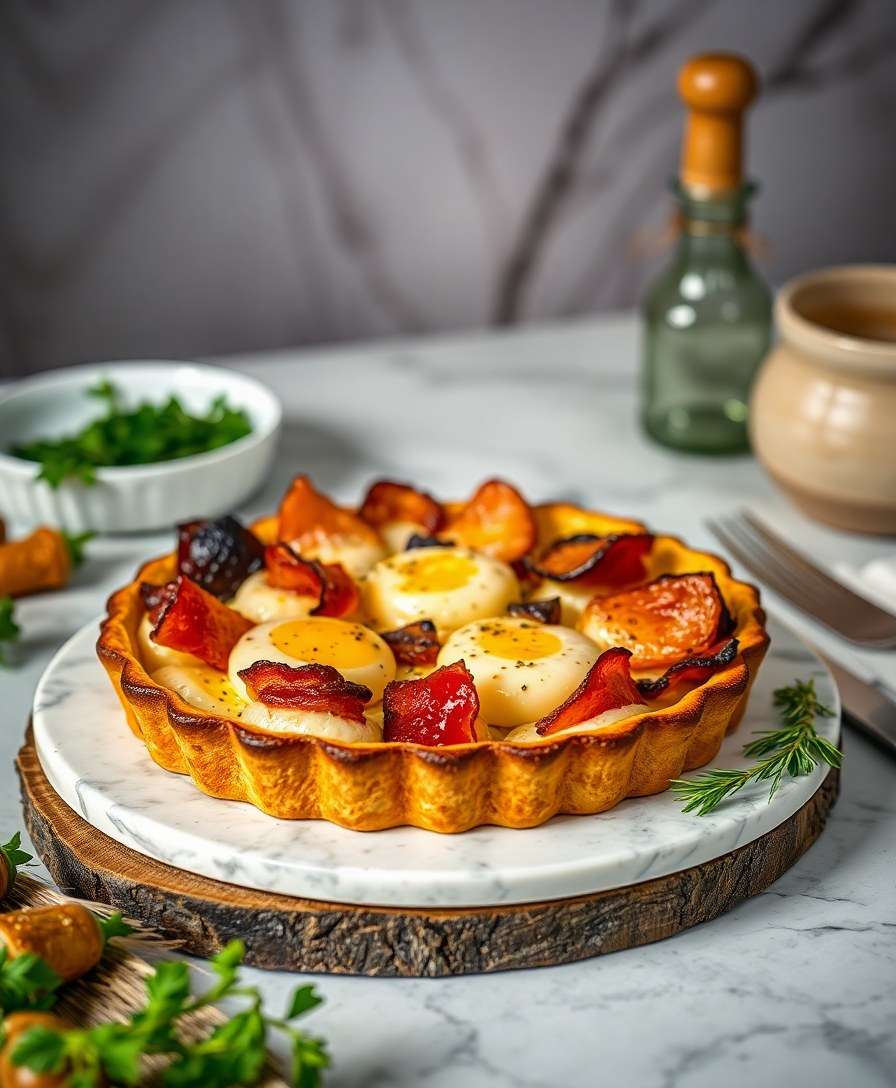 Decadent Munster and Bacon Tart