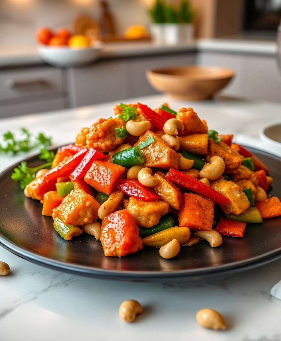 Spicy Chicken Cashew Stir-Fry