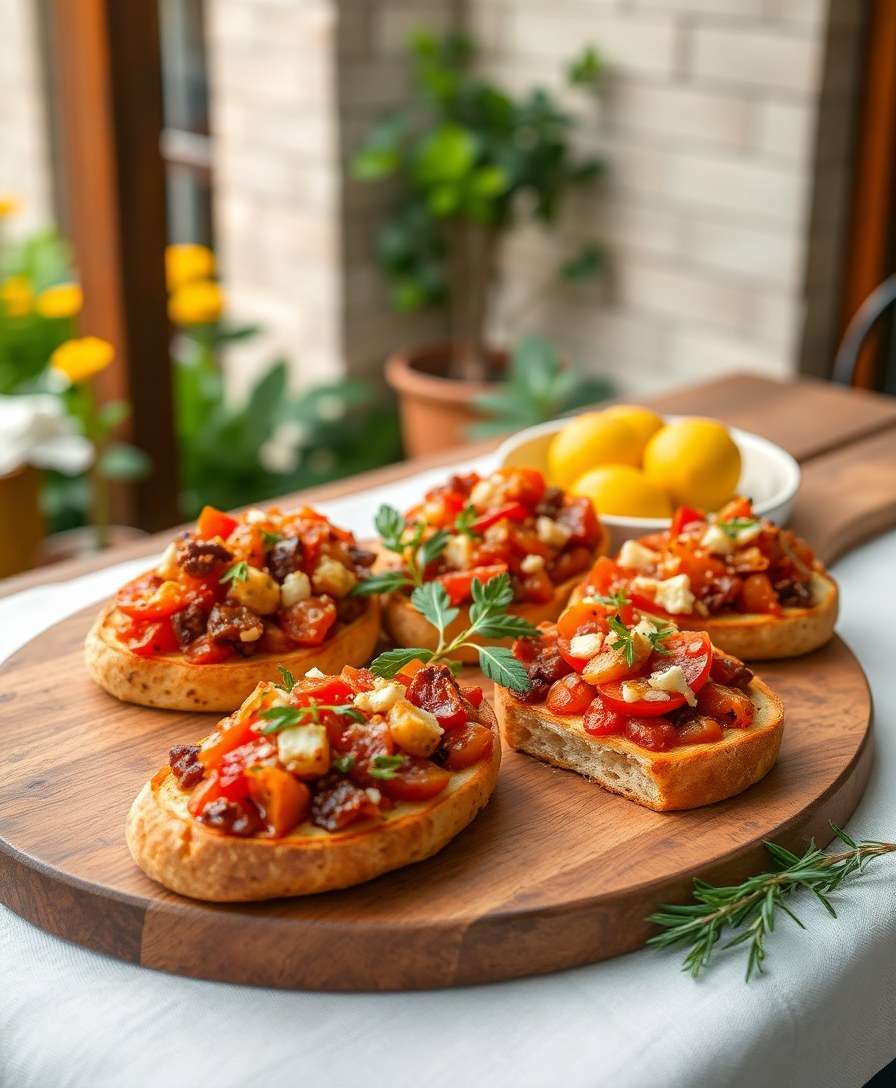 Sun-Dried Tomato Bruschetta: A Summer Delight