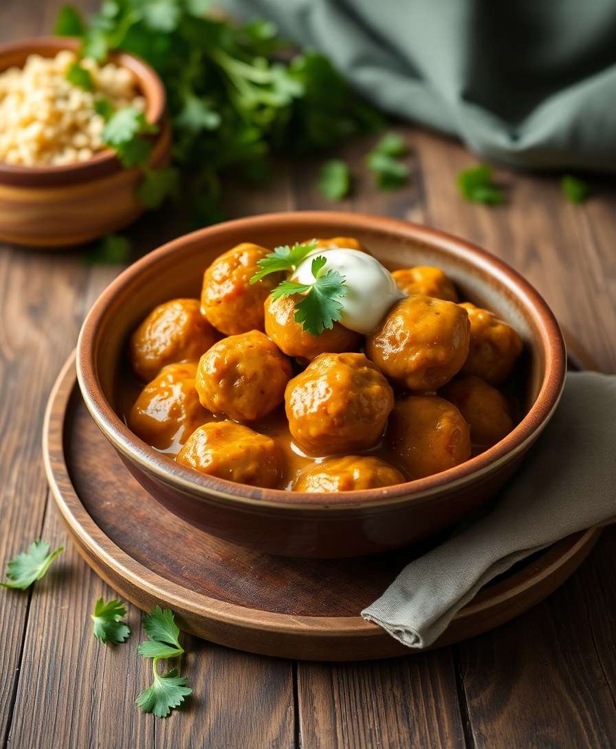 Spicy Butter Chicken Meatballs